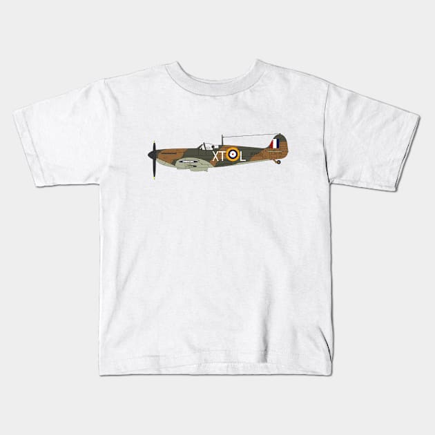 Supermarine Spitfire Mk.II Kids T-Shirt by rheyes